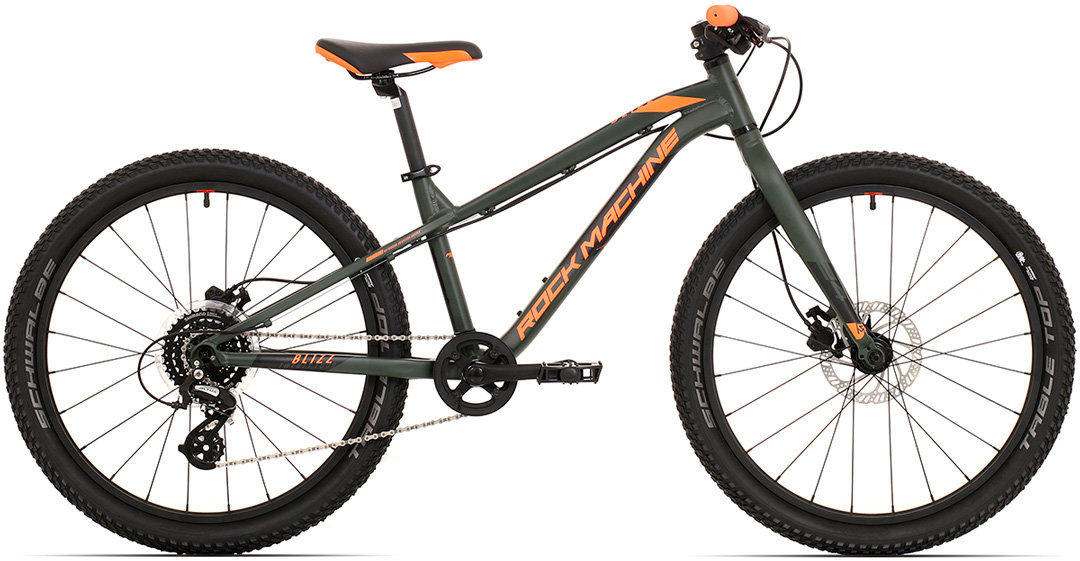 Rockmachine Dětské kolo Rockmachine Blizz 24 mat khaki/neon orange/black 2023