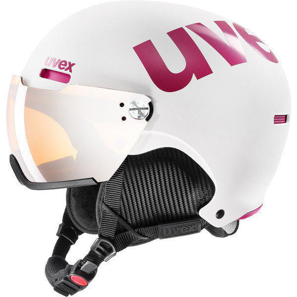 UVEX Hlmt 500 Visor Ski Helmet White/Pink Mat