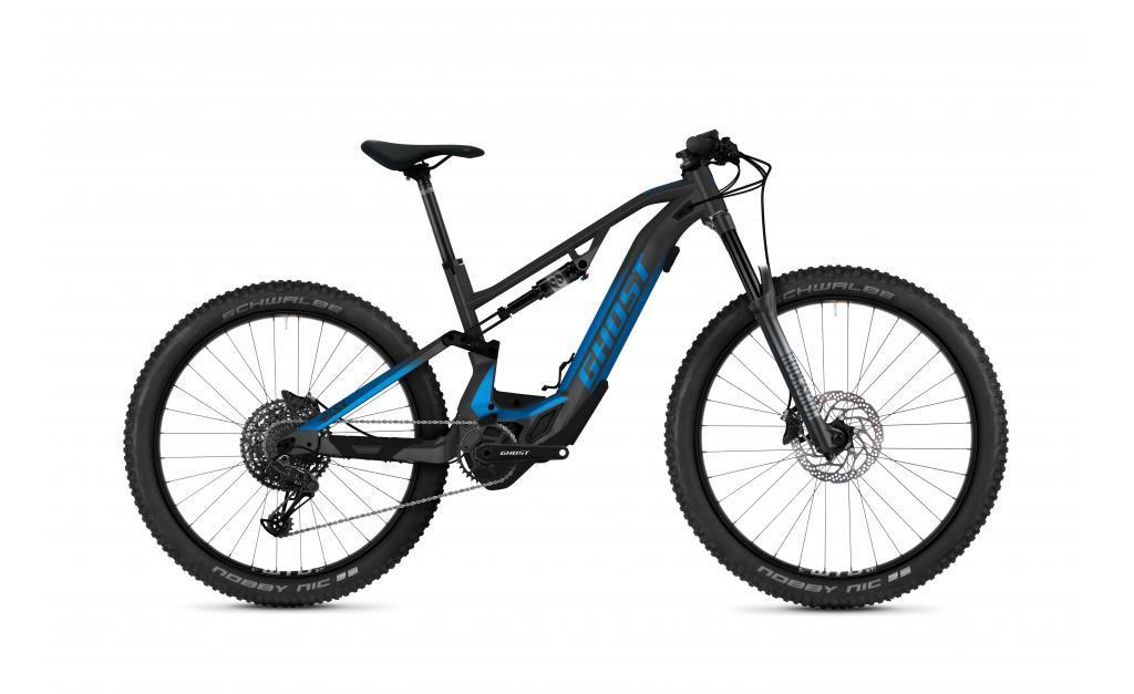 Ghost Ghost E-ASX 160 Essential B625 Dark Grey/Light Blue 2022 celoodpružené elektrokolo