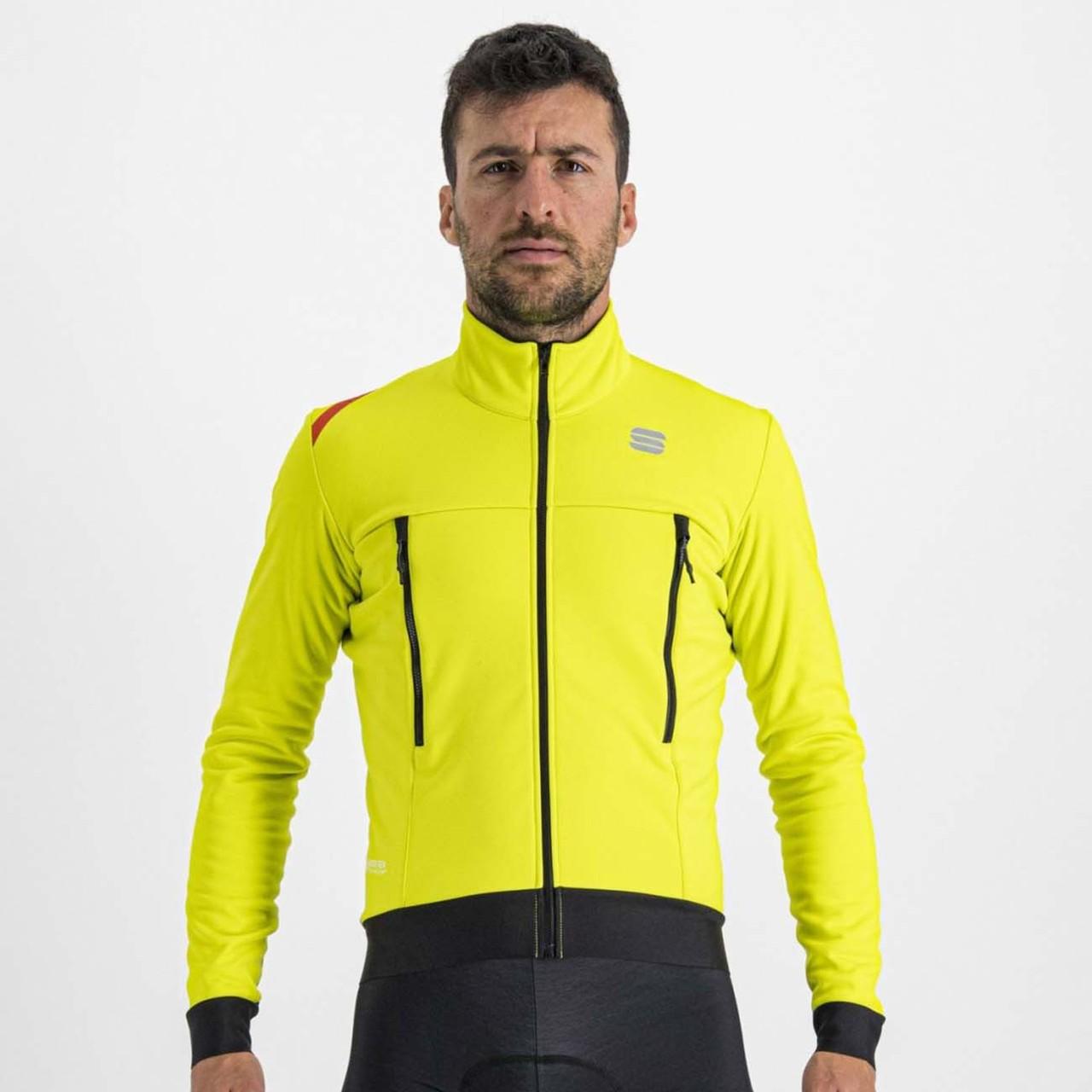 Pánská cyklistická bunda Sportful Fiandre Warm Jacket - žlutá