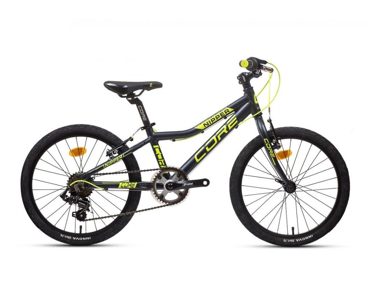 DĚTSKÉ KOLO CORE NIPPER 20", REVO-6, ČERNÝ MAT SE ŽLUTOU 2023