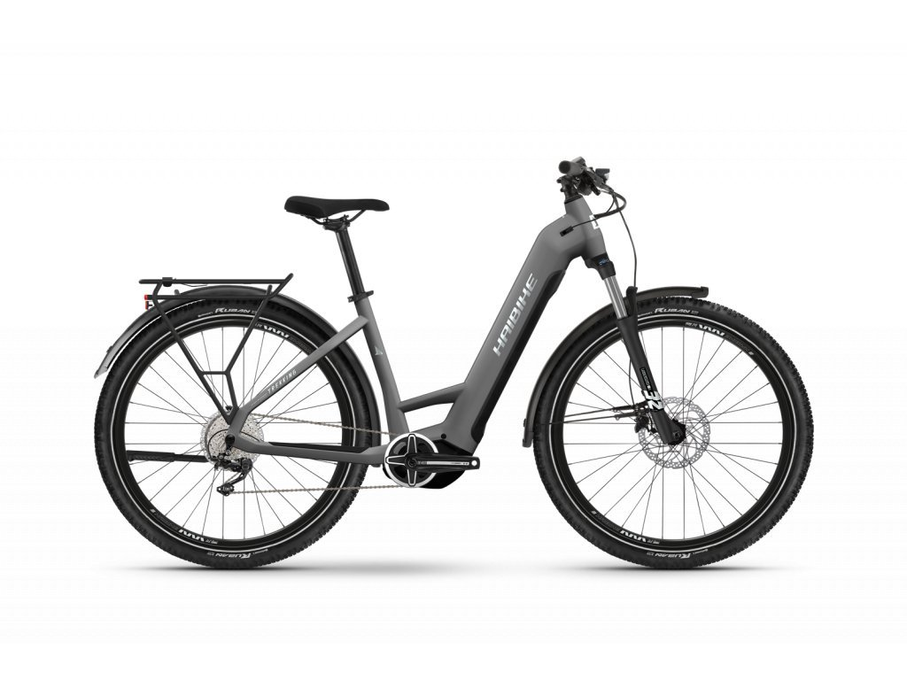 Trekingové elektrokolo Haibike Trekking 4 Dark Silver/Pearl - Matt 2023