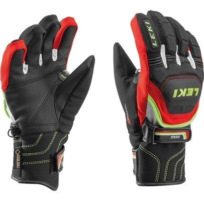 Rukavice LEKI WORLDCUP RACE COACH FLEX S GTX JR, black/red/white/yellow, vel. 5.0