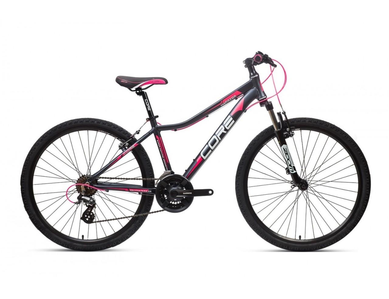 Dětské kolo Core Razor 26", Altus 3x7s, Z-565 - černý mat s růžovou 