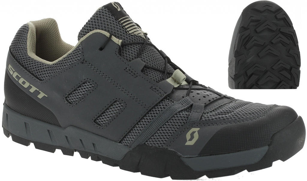 Cyklistická obuv SCOTT SPORT CRUS-R FLAT LACE tmavě šedá/béžová