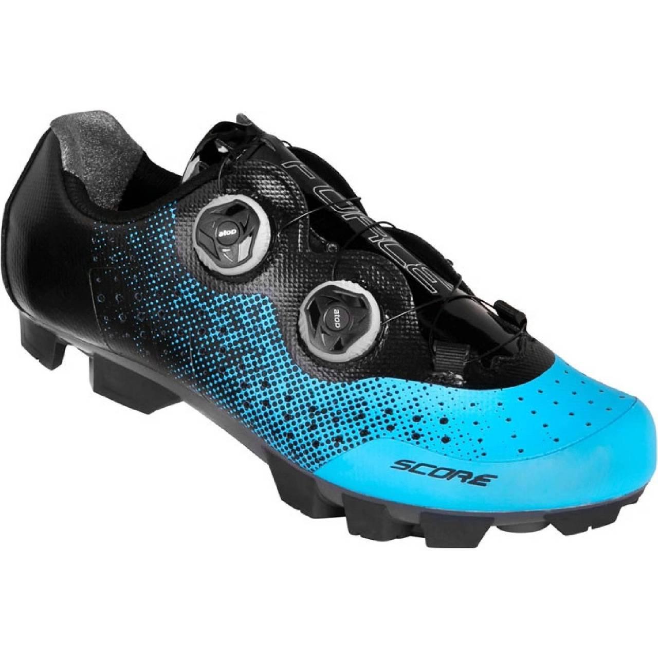 Cyklistické Tretry FORCE MTB SCORE, modro-černé, vel. 46